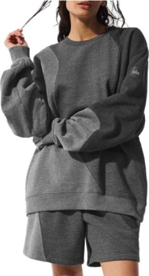 (CN) Свитшот Alo Yoga Unisex Ivory, Серый (S МУЖ-M ЖЕН)