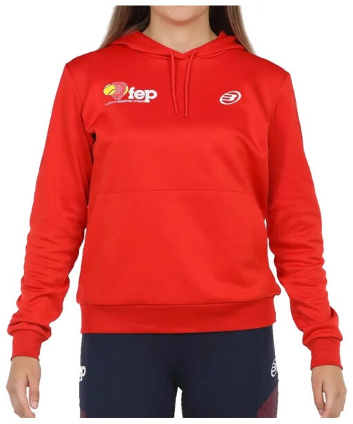 (EU) Толстовка женская Bullpadel Evoca с капюшоном, Красная (M)