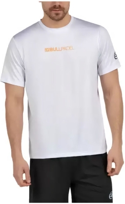 (EU) Футболка унисекс Bullpadel Coledil с быстросохнущей тканью, рефлективными деталями, Белая (S)