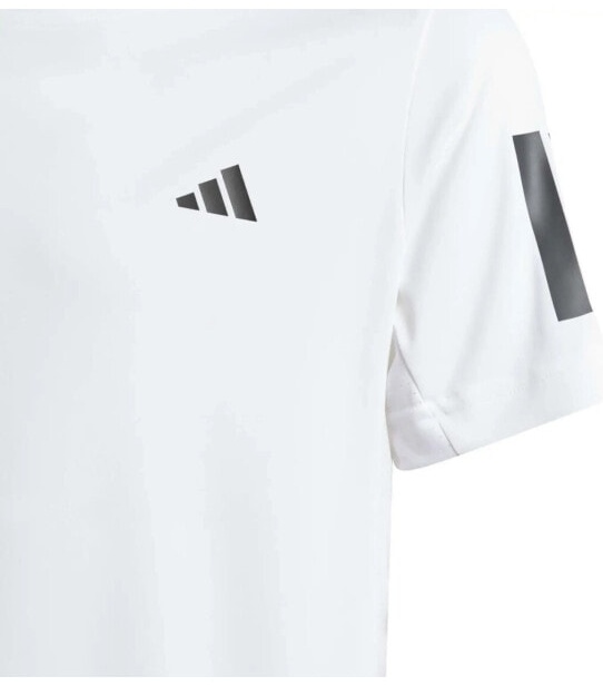 (EU) Футболка для мальчиков Adidas B Club 3Stripes KQJ40, Белая (рост 176 см)
