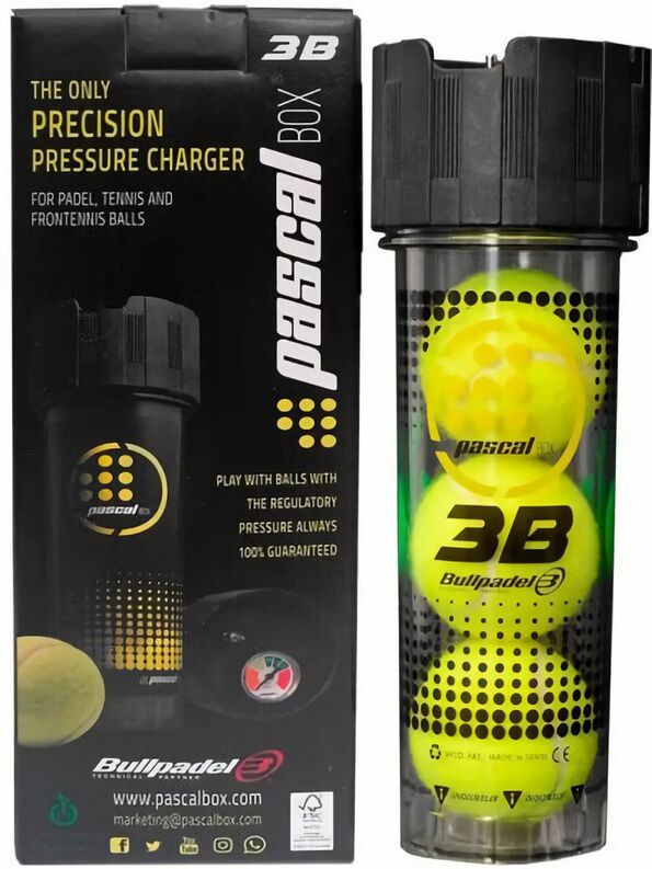 (EU) Компенсатор давления для мячей Bullpadel Pascal Box, Черный