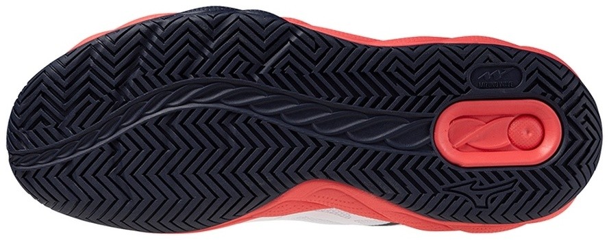 Кроссовки мужские Mizuno Wave Enforce Court AC, Белые/Чёрные/Оранжевые, теннисные (р. 45)