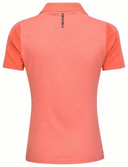 (EU) Поло женское Head Padel Tech Nv, Оранжевое (L)
