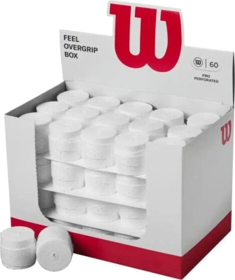 (EU) Овергрип для ракетки Wilson Pro Perforated, Белый (60 шт)