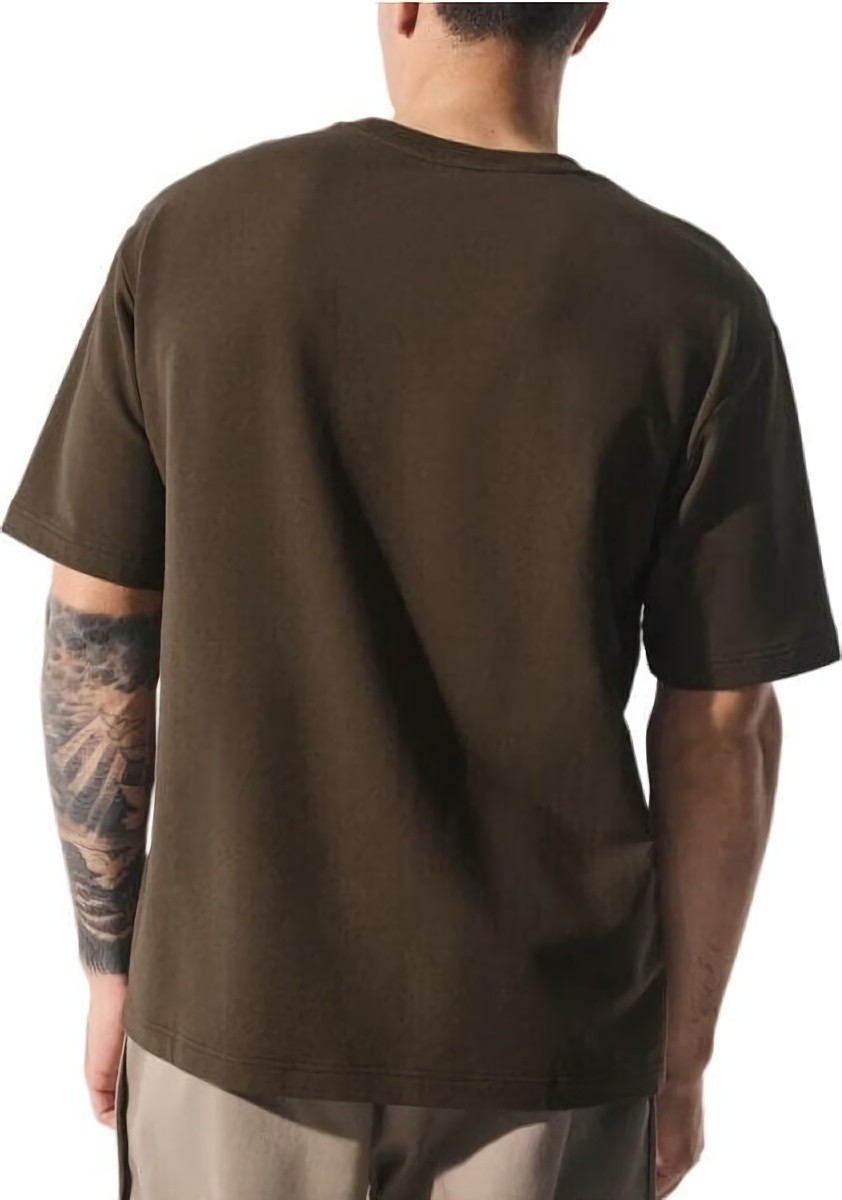 (CN) Футболка мужская Alo Yoga Double Take Short Sleeve, Коричневая (L)