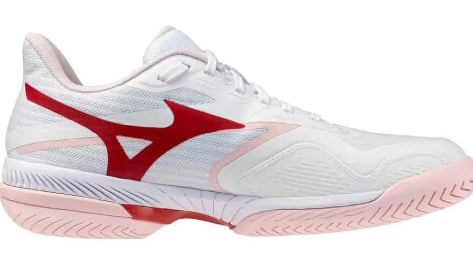 (EU) Кроссовки женские Mizuno Wave Exceed Court All Court White/Pink Women 61Ga2519, Белые (р. 42.5)