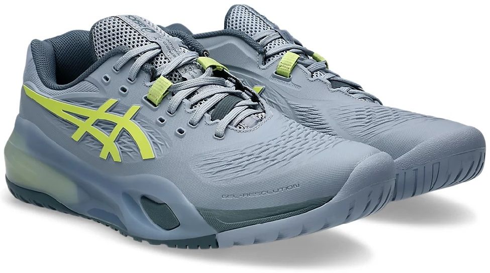 Кроссовки мужские Asics GEL-RESOLUTION X, Серые/Жёлтые, теннисные (р. 27,5)