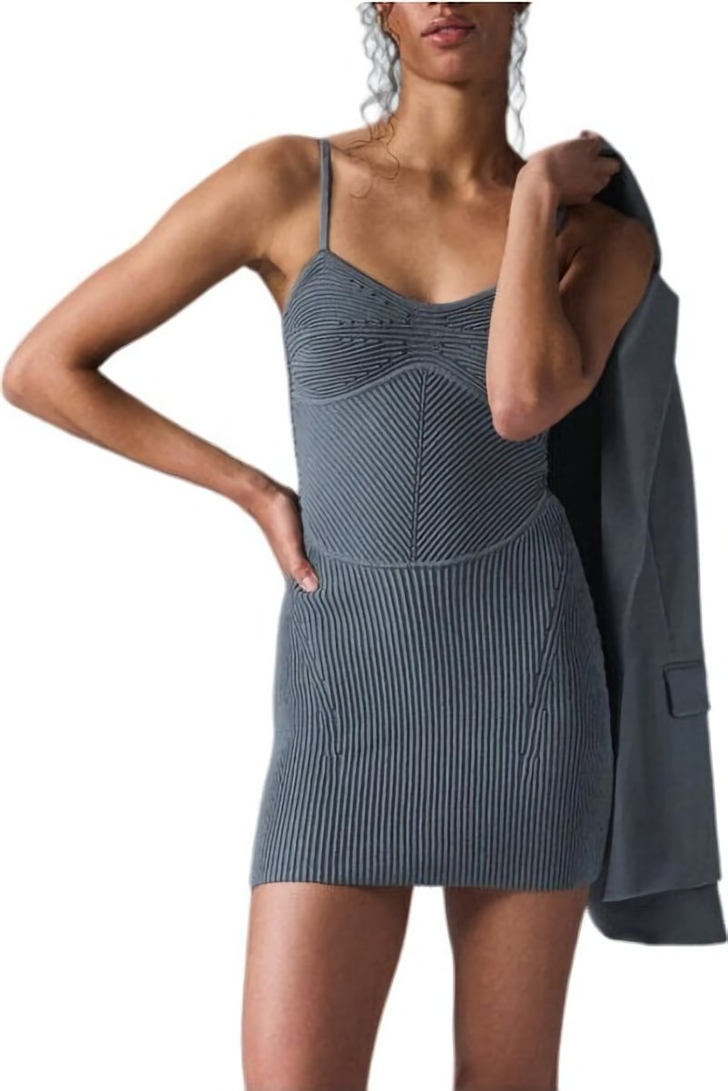 (CN) Платье-комбинация женское Alo Yoga Slip Dress Bold Red, Серое (S)