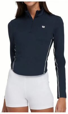 (EU) Лонгслив женский Wilson Brentwood с застежкой-полурубашкой, Синий (L)