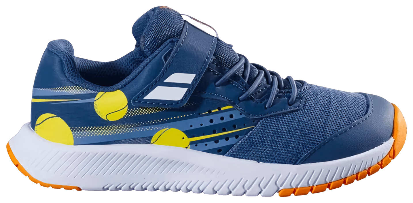 Кроссовки детские Babolat Pulsion All Court Kid, Синие/Жёлтые (р. EUR 32)