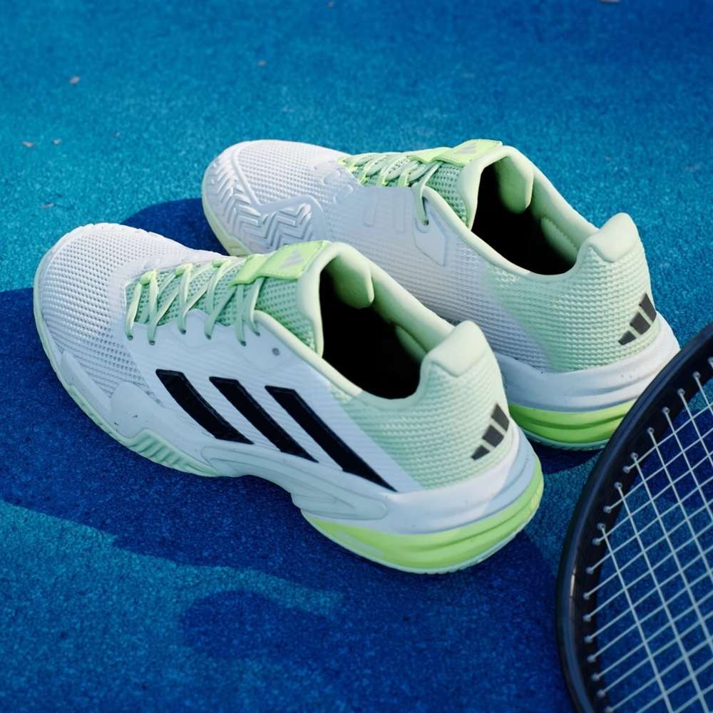 Кроссовки мужские Adidas Barricade 13, Белый/Зеленый/Черный, с системой Torsion (р. 43)