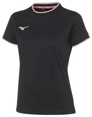 (EU) Футболка женская Mizuno Team, Чёрная (L)