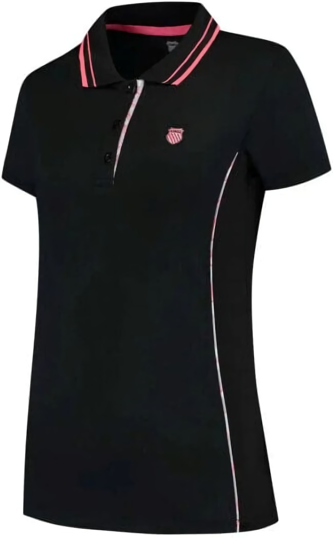 (EU) Поло женское K-Swiss Hypercourt 6, Чёрное (L)
