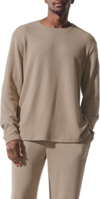 (CN) Лонгслив Alo Yoga Elevate Waffle Long Sleeve Crew, Коричневый (S)