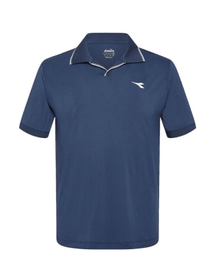 Поло мужское Diadora SS Polo Icon M, Синее (S)