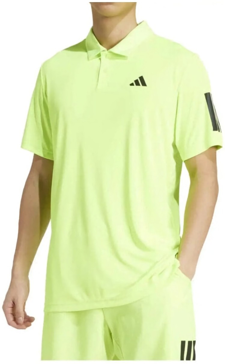 (EU) Поло мужское Adidas Club 3 Stripes, Жёлтое (M)