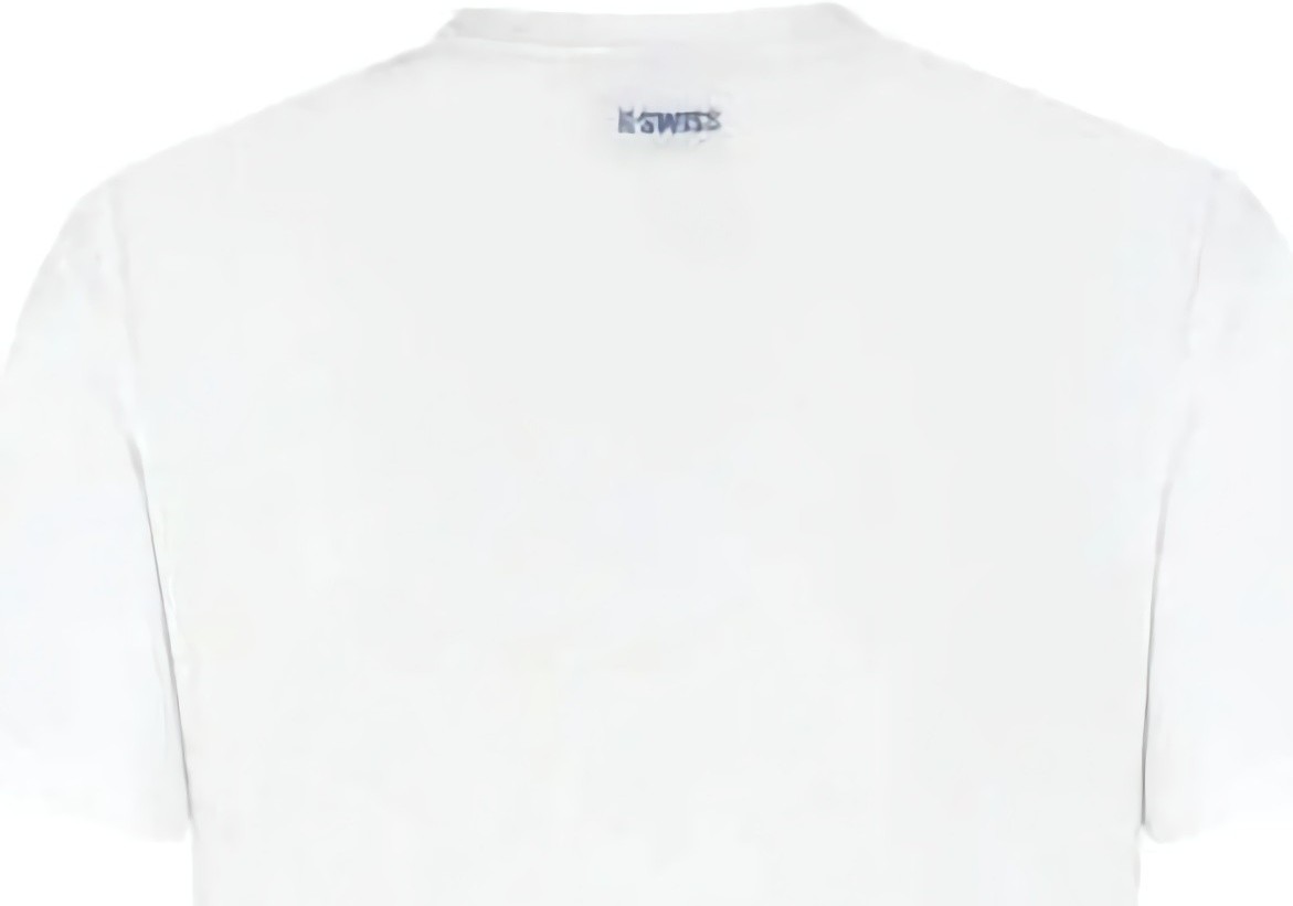 (EU) Футболка мужская K-Swiss Hypercourt Print Crew Stripe, Белая (M)