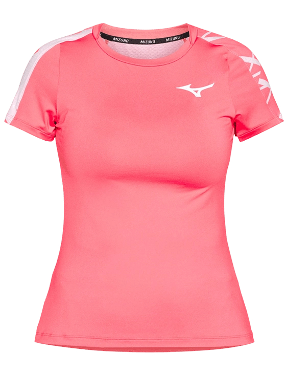 Футболка женская Mizuno Daybreakers Printed SS Tee W, Розовая (S)