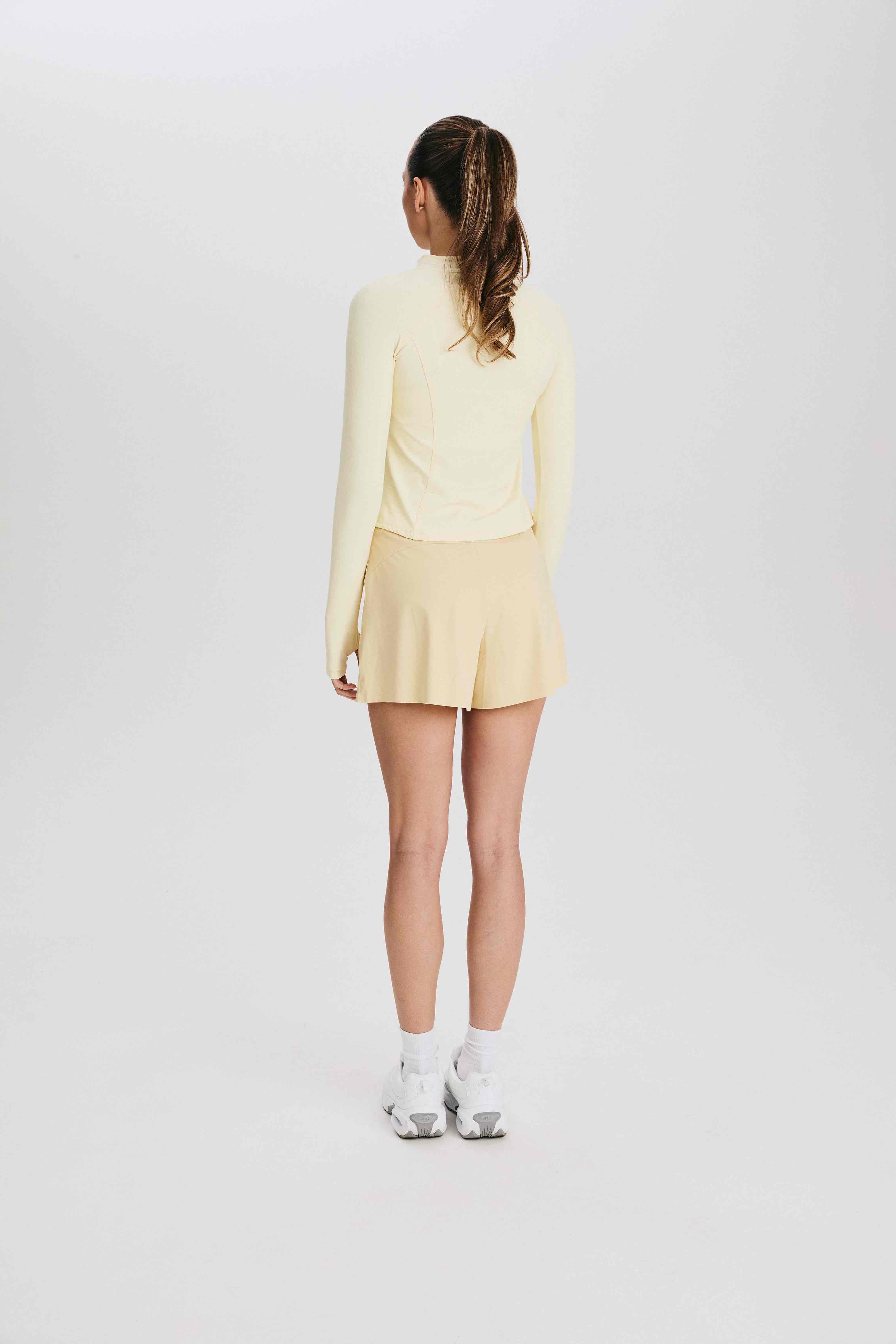 Лонгслив женский SURE Рашгард 1/2 zip, Жёлтый (S)