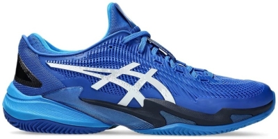 Кроссовки мужские Asics Court FF 3 Novak Clay, Синий/Белый, для грунтового корта (р. 42)