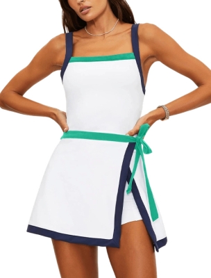 Платье женское Beach Riot Short Dress W, Белое/Зеленое (S)