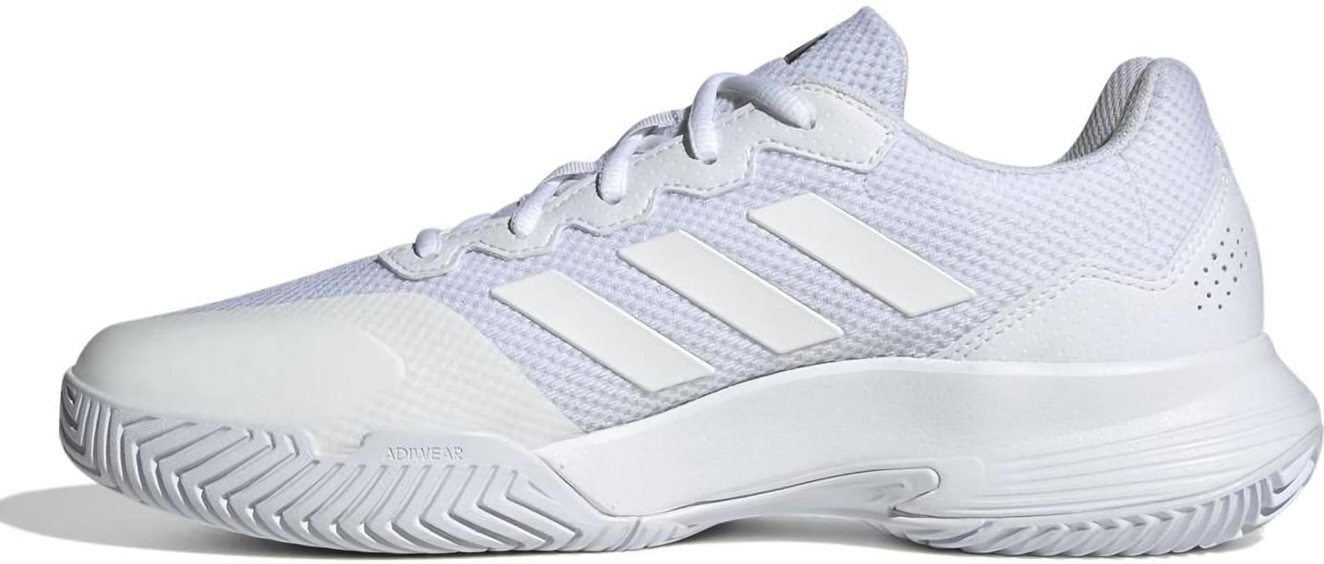 Кроссовки мужские Adidas GameCourt 2 M, Белые/Серебряные (р. 44)