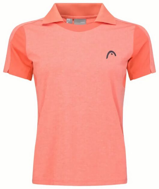 (EU) Поло женское Head Padel Tech Nv, Оранжевое (L)