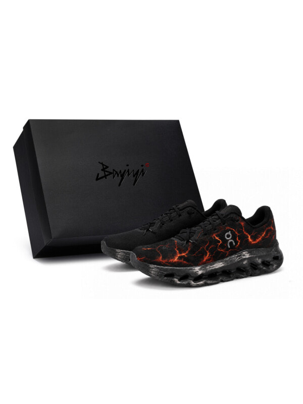 On Cloudtilt Running Shoes Men's Low Top Black/Red/Silver