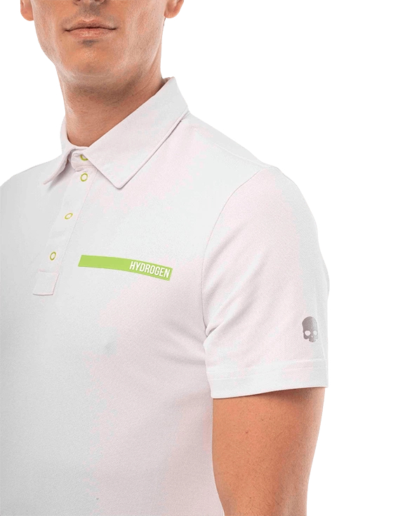 Поло мужское Hydrogen RubberLogo Tech Polo M, Белое (M)