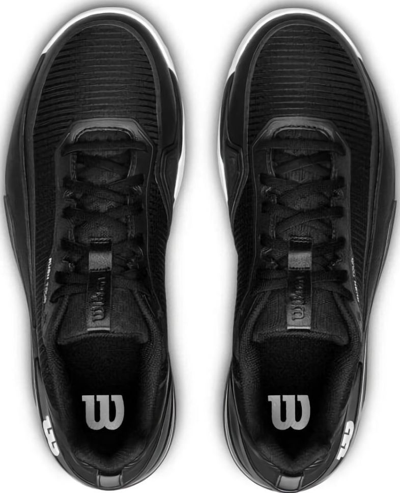 (EU) Кроссовки мужские Wilson Rush Tour 5 Clay Black/White/Yellow Wrs337620, Чёрные (р. 42 2/3)