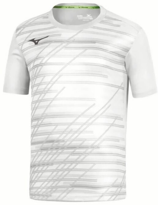 (EU) Футболка мужская Mizuno Chiba, Белая (L)