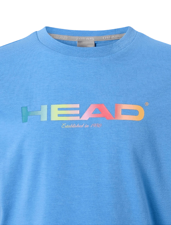 Футболка для мальчиков Head Rainbow T-Shirt B, Голубая (рост 176 см, 15–16 лет)