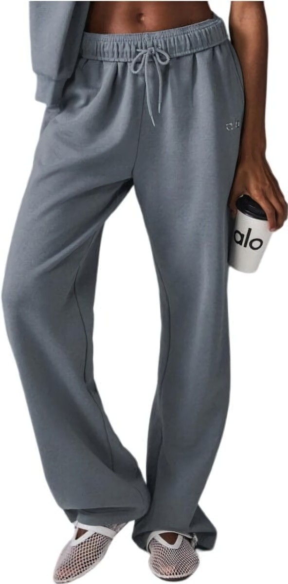 (CN) Брюки женские Alo Yoga Accolade Straight Leg, Серебристые (2XS)