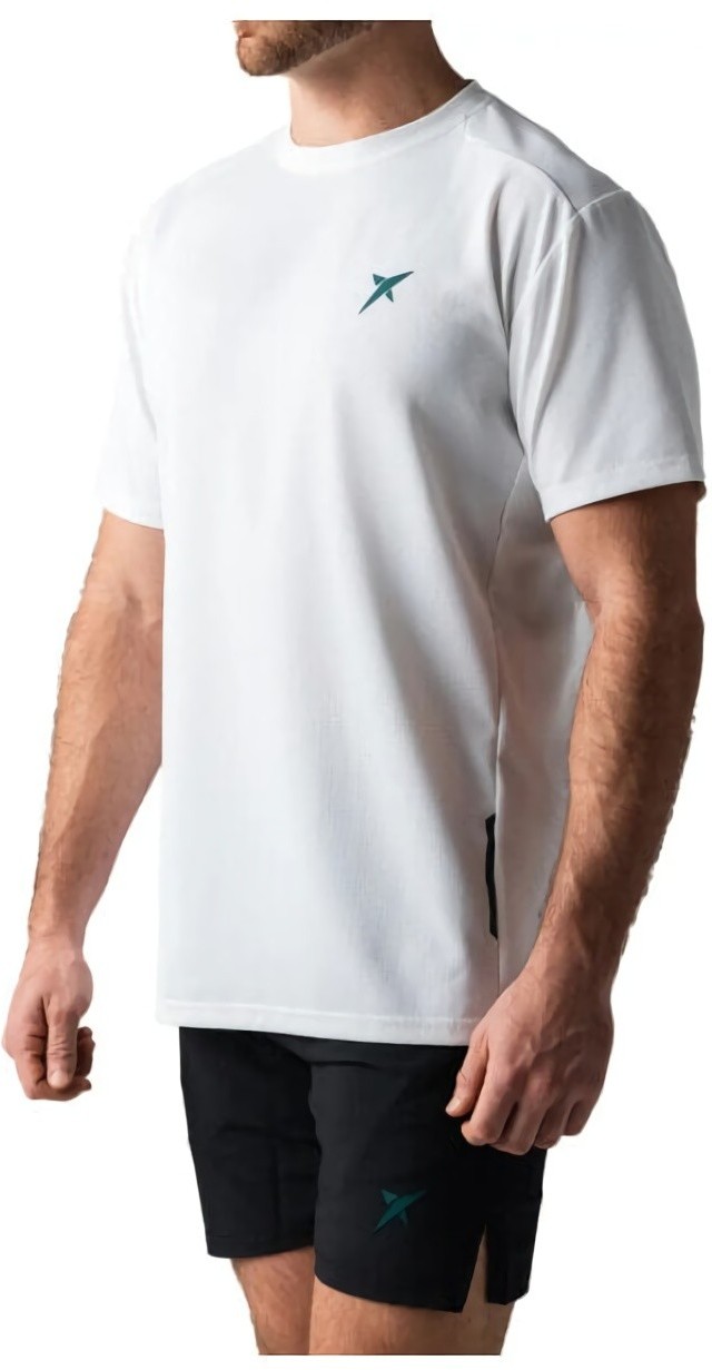(EU) Футболка мужская Sanz Performance Drop Shot, Белая (XL)