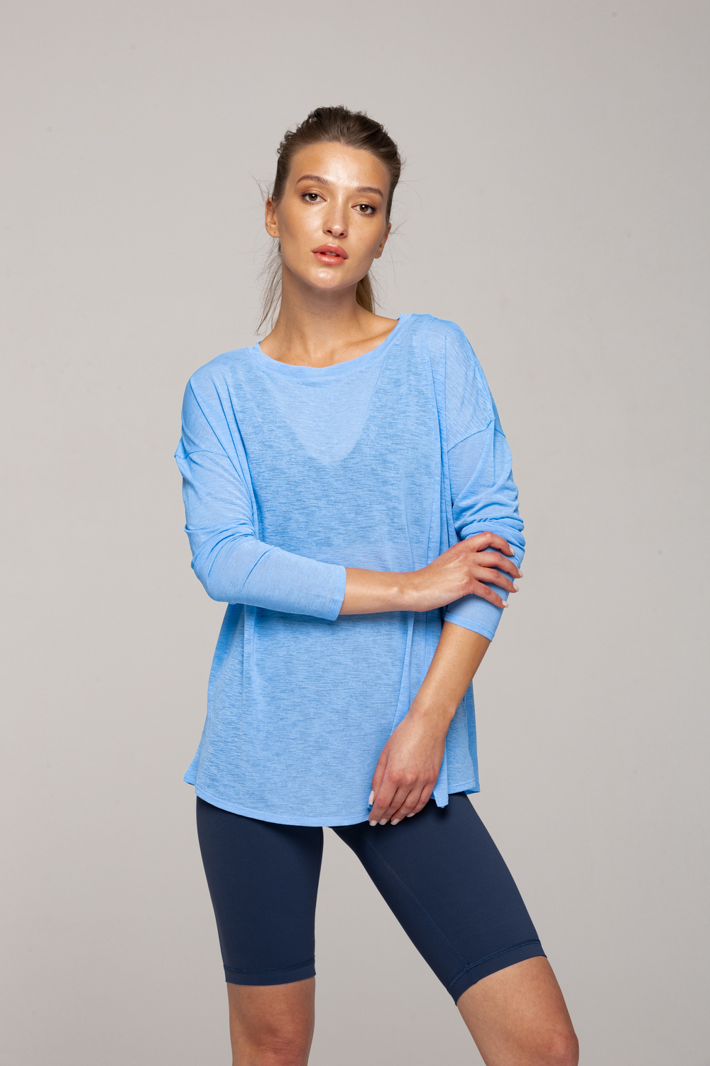 Лонгслив женский SURE ADCX42003, Голубой (M/L)