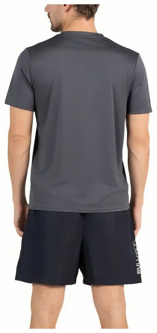 (EU) Футболка мужская Bullpadel, Чёрная/Тёмно-серая (2XL)