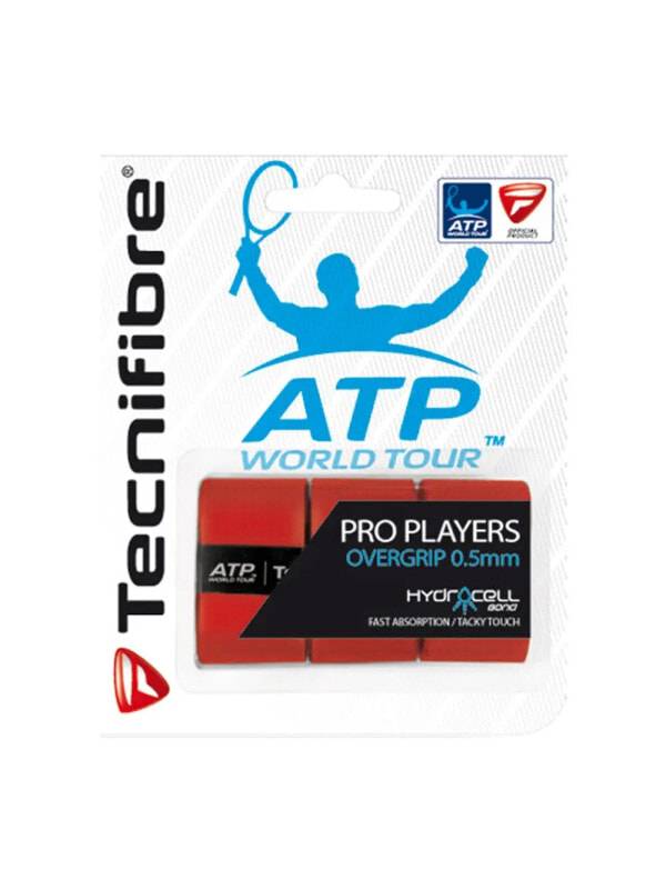 (EU) Овергрип для ракетки Tecnifibre Players Pro, Красный (3 шт)