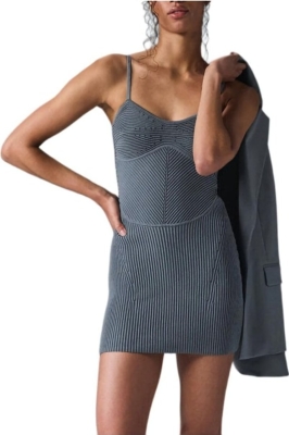 (CN) Платье-комбинация женское Alo Yoga Slip Dress Bold Red, Серое (S)