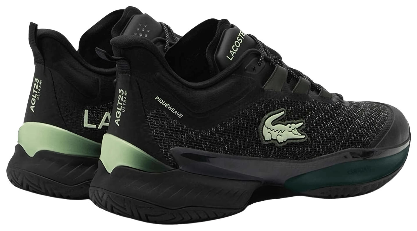 Кроссовки мужские Lacoste AG-LT 23 Ultra, Чёрные/Зелёные, с защитой голеностопа, для харда и синтетики (р. EUR 44)
