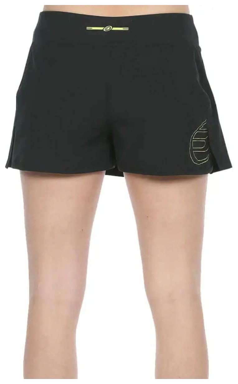 (EU) Юбка женская Bullpadel Elicio с карманами, со встроенными шортами, Чёрная (2XL)