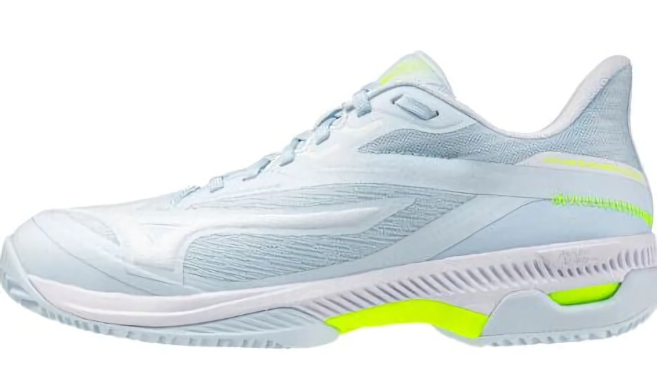 (EU) Кроссовки женские Mizuno Wave Exceed Court Clay White/Yellow Women 61Gc2521, Синие (р. 40.5)