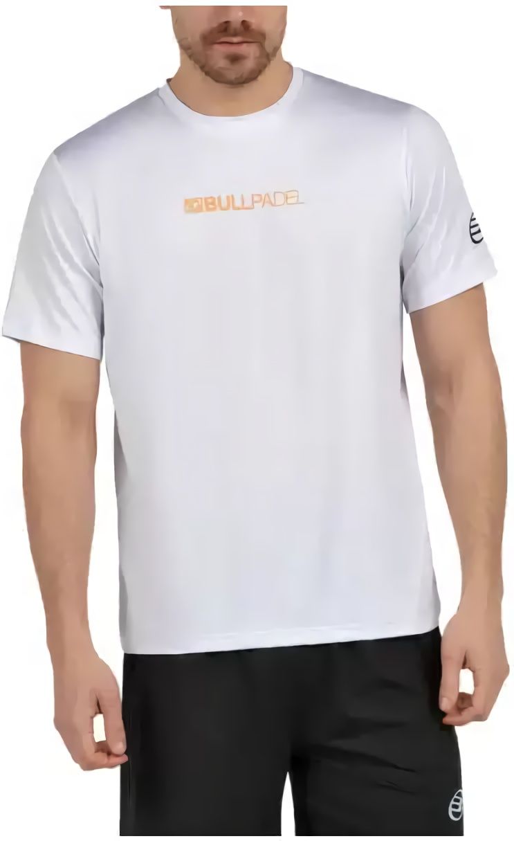 (EU) Футболка унисекс Bullpadel Coledil с быстросохнущей тканью, рефлективными деталями, Белая (S)