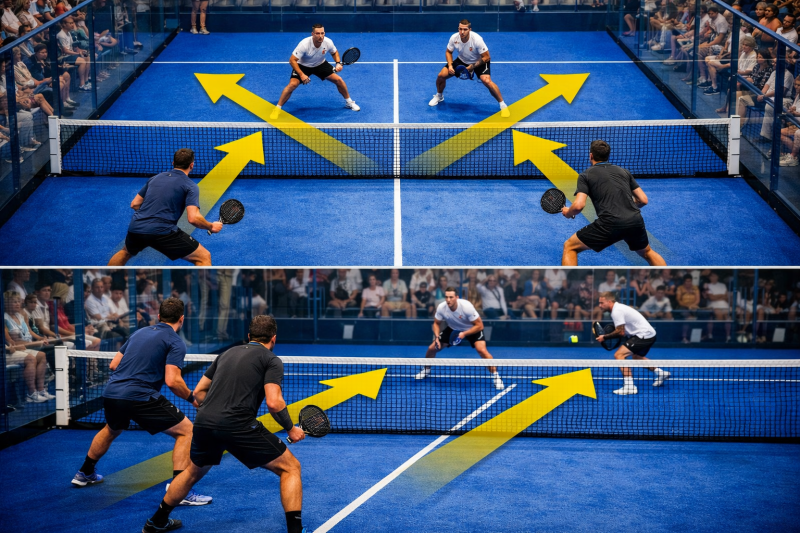 Позиционирование пары в паделе: схемы атаки, обороны и грамотный переход к сетке