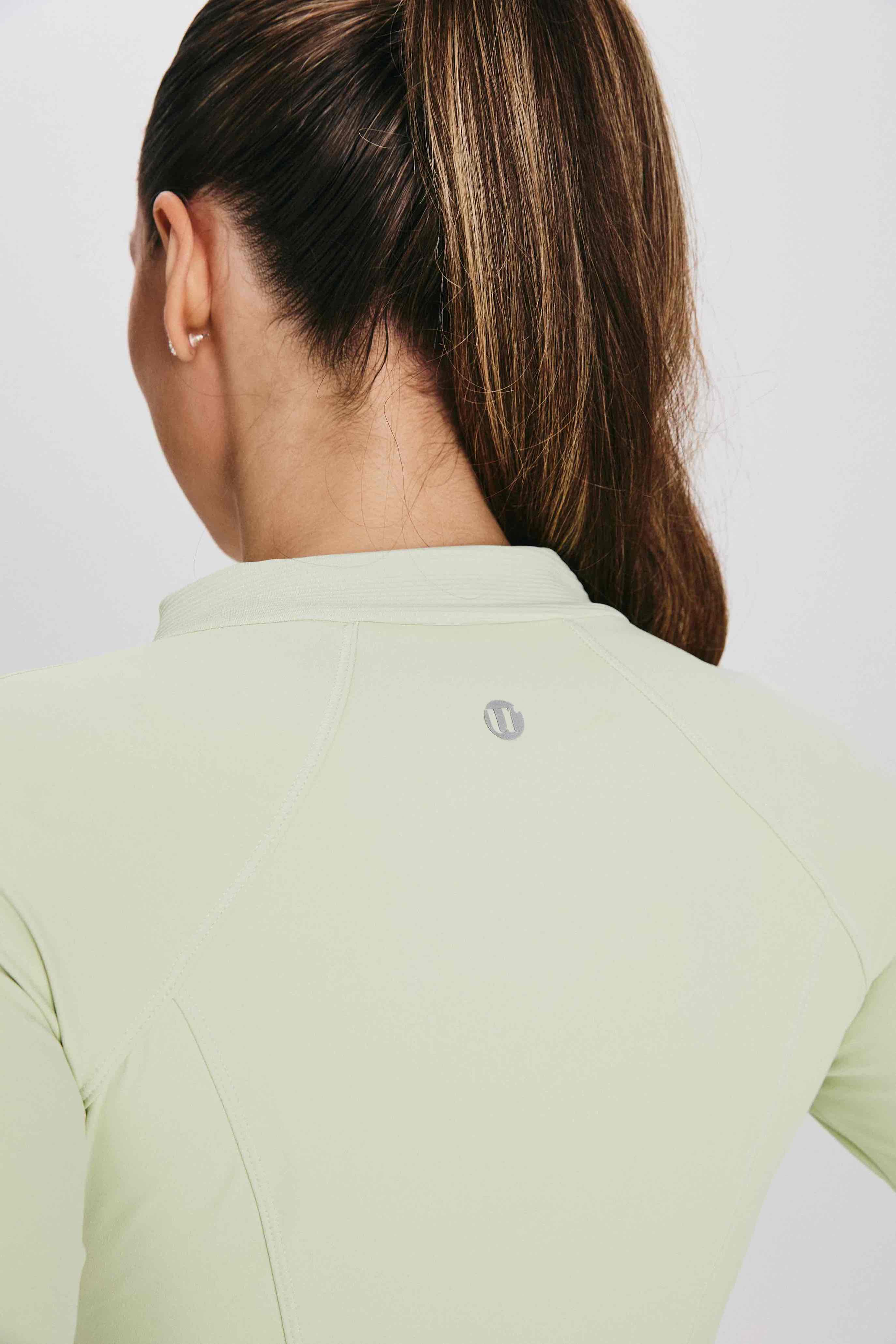 Лонгслив женский SURE 1/2 zip с охлаждающим эффектом, Светло-зелёный (L)