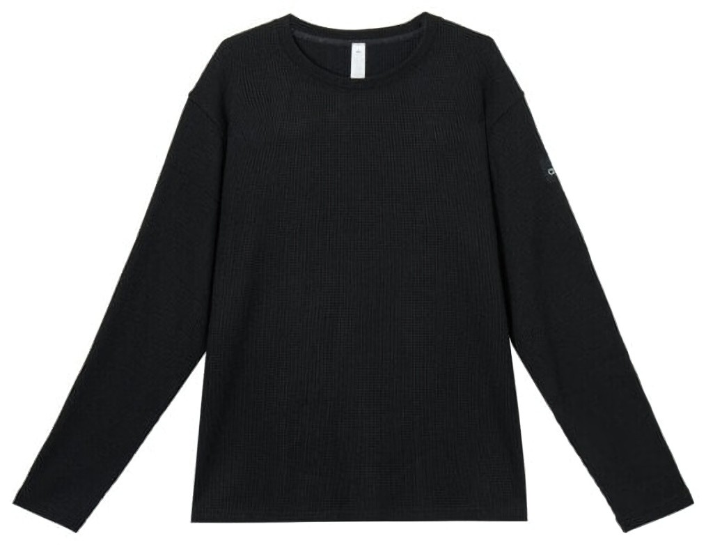 (CN) Лонгслив женский Alo Yoga Elevate Waffle, Чёрный (2XL)
