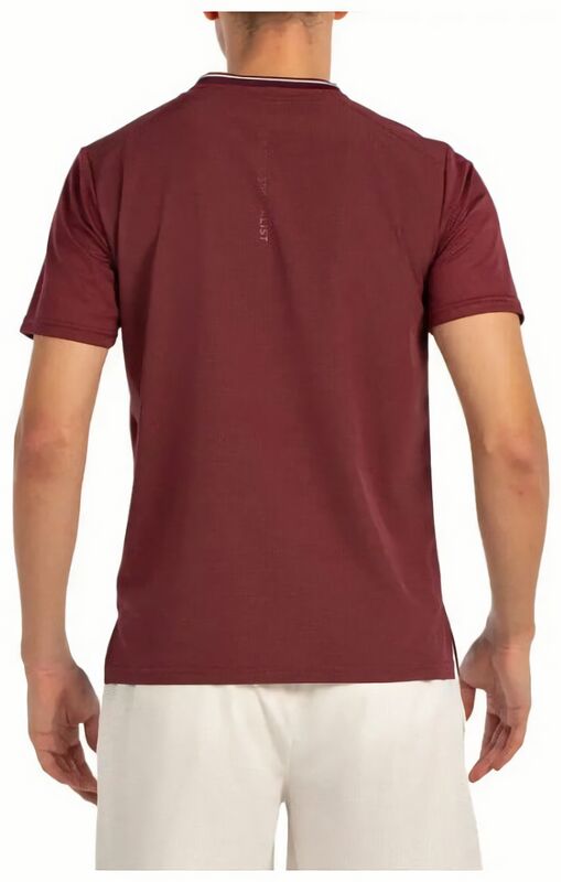 (EU) Футболка мужская Bullpadel Acrux с коротким рукавом, Бордовая (XL)