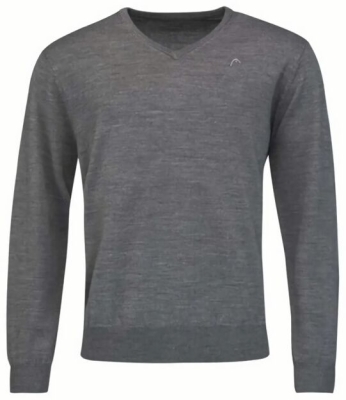 (EU) Свитер мужской Head с v-вырезом, Серый (L)