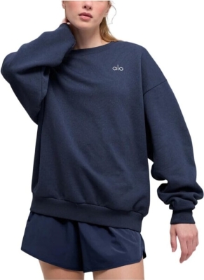 (CN) Свитшот женский Alo Yoga Accolade Crew Neck Pullover, Синий (S)