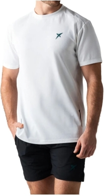 (EU) Футболка мужская Sanz Performance Drop Shot, Белая (XL)