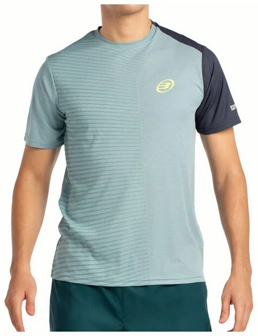 (EU) Футболка мужская Bullpadel Llico с коротким рукавом, Зелёная (L)